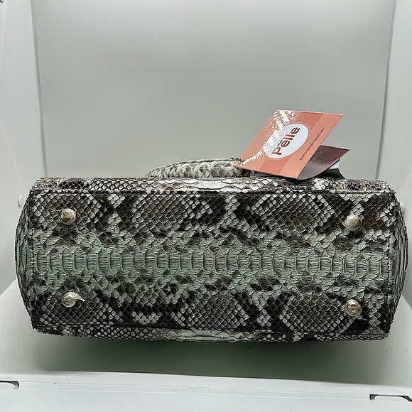 Grand Pelle Exotic Leather Collections NWT Python Snakeskin Shoulder Bag Purse - Picture 5 of 9